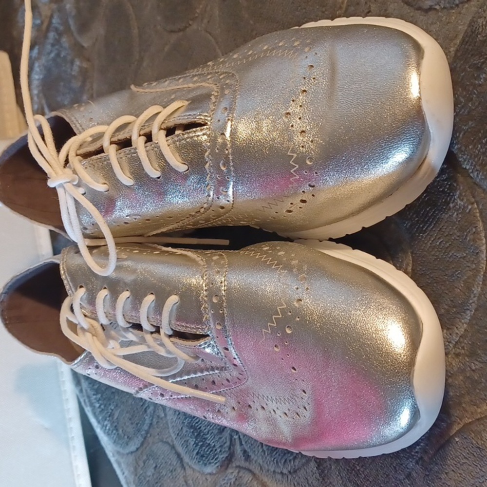 Cole Haan Zero Grand O.S. SILVER SNEAKERS 8B
